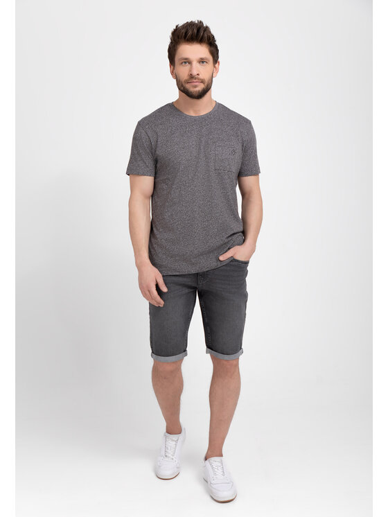 Volcano Volcano T-Shirt T-MEIL Szary Regular Fit
