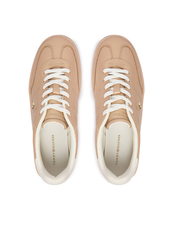 Tommy Hilfiger Tommy Hilfiger Laisvalaikio batai Th Heritage Shiny Sneaker FW0FW09179 Smėlio