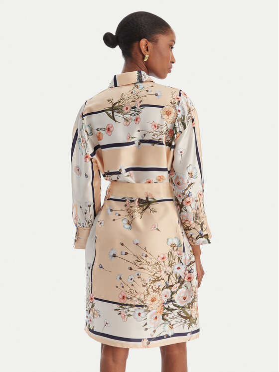 Liu Jo Liu Jo Košilové šaty WA6507 T2555 Béžová Regular Fit