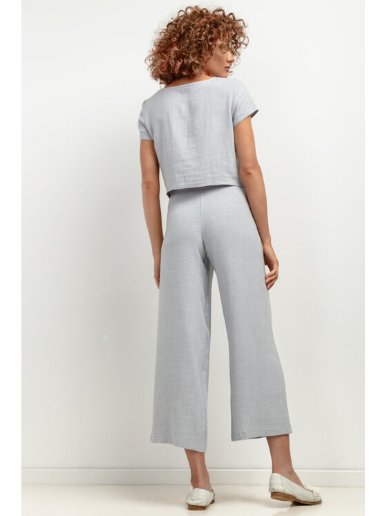 Tessita Tessita Spodnie materiałowe SPODNIE_T406_2_XXL Szary Classic Fit