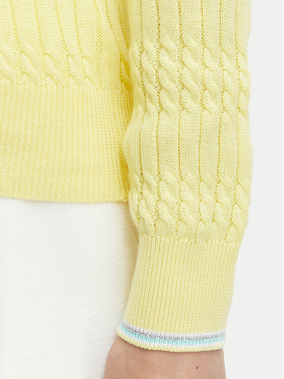 Beverly Hills Polo Club Beverly Hills Polo Club Sweter P-SS26W-M537390 Żółty Regular Fit