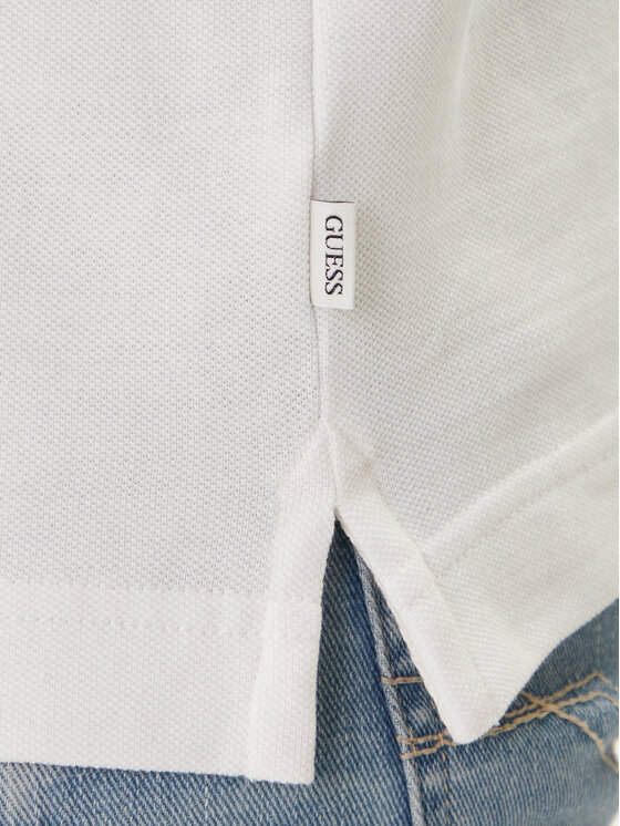 Guess Jeans Guess Jeans Polo marškinėliai M6RP24 KCJV1 Balta Regular Fit