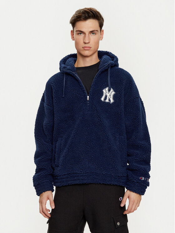 Champion Pulóver 220455 Sötétkék Loose Fit