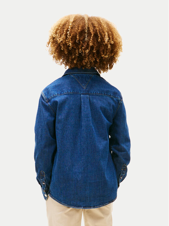 Tommy Hilfiger Tommy Hilfiger cămașă de blugi KB0KB10069 Bleumarin Regular Fit