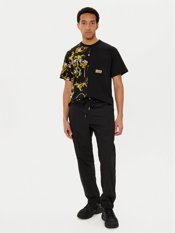 Versace Jeans Couture Versace Jeans Couture T-shirt 78GAH609 Crna Regular Fit