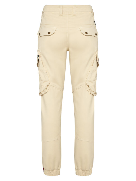 Alpha Industries Alpha Industries Текстилни панталони Combat 126215 Екрю Slim Fit
