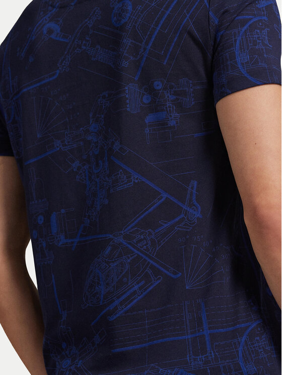 Polo Ralph Lauren Polo Ralph Lauren Тишърт 710P04019001 Тъмносин Custom Slim Fit