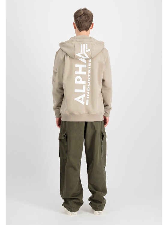 Alpha Industries Alpha Industries Bluza Back Print Zip Hoodie Żółty Regular Fit