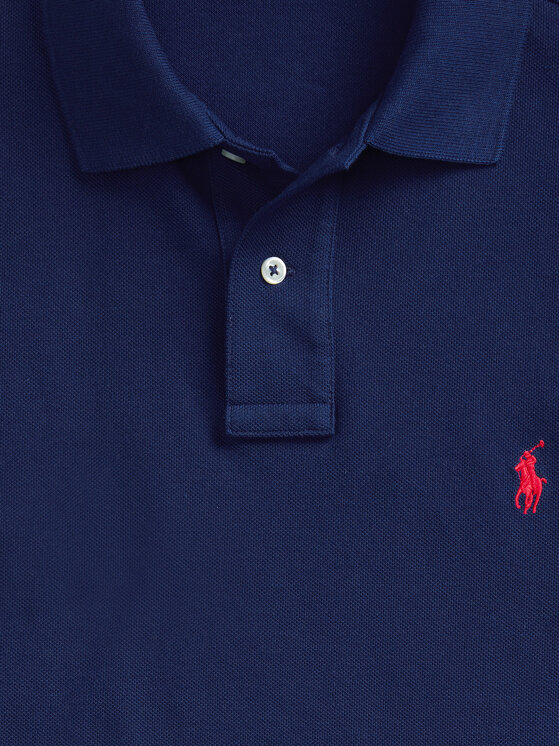 Polo Ralph Lauren Polo Ralph Lauren Polo majica Core Replen 710782592 Mornarsko modra Custom Slim Fit