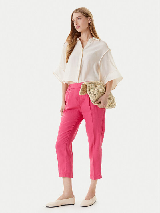 United Colors Of Benetton United Colors Of Benetton Текстилни панталони 4AGH558X5 Розов Straight Fit