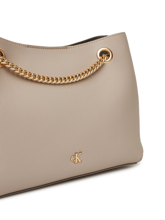 Calvin Klein Calvin Klein Torebka Minimal Monogram Shoulde LV04F3205G Beżowy