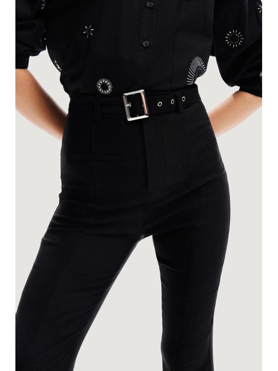 Desigual Desigual Pantaloni da donna LONDRES Nero Cigarette Fit