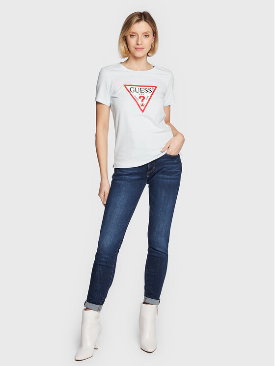 Guess T shirt Original W1YI1B I3Z11 Blu Regular Fit Modivo