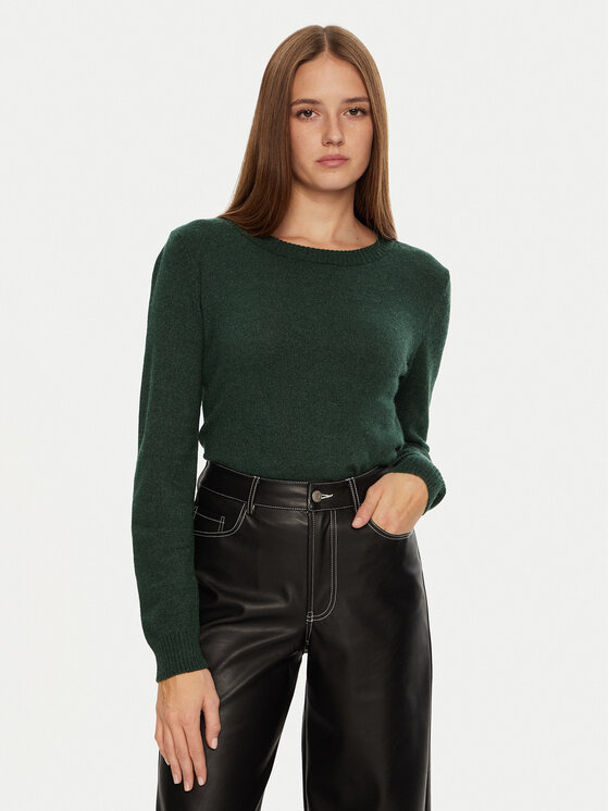 Vila Vila Sweater Ril 14054177 Zöld Regular Fit