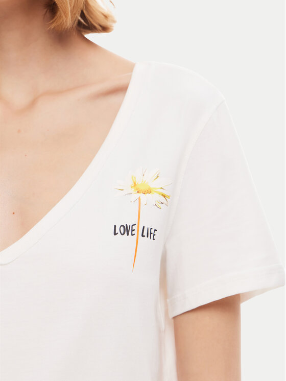 Desigual Desigual T-shirt Vini 24WWTK41 Bianco Regular Fit