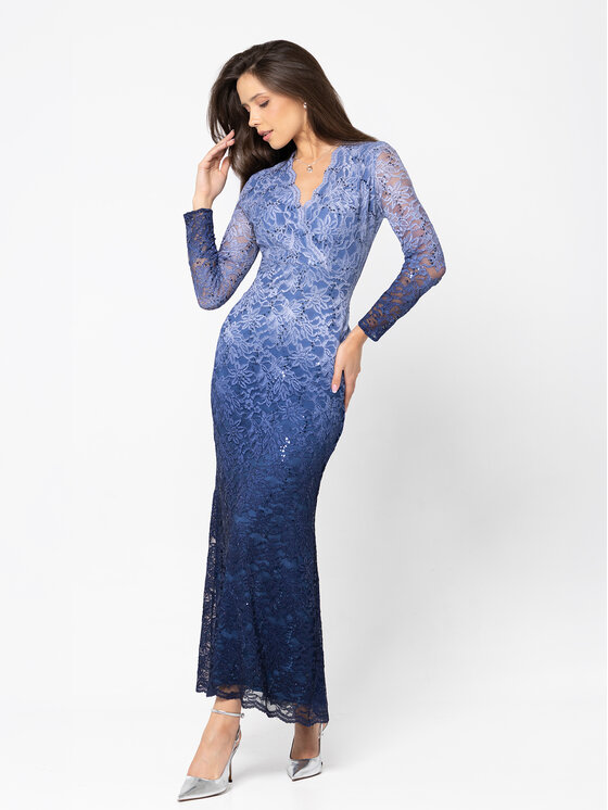 LIDIA KALITA LIDIA KALITA Sukienka wieczorowa Amalfi Niebieski Slim Fit