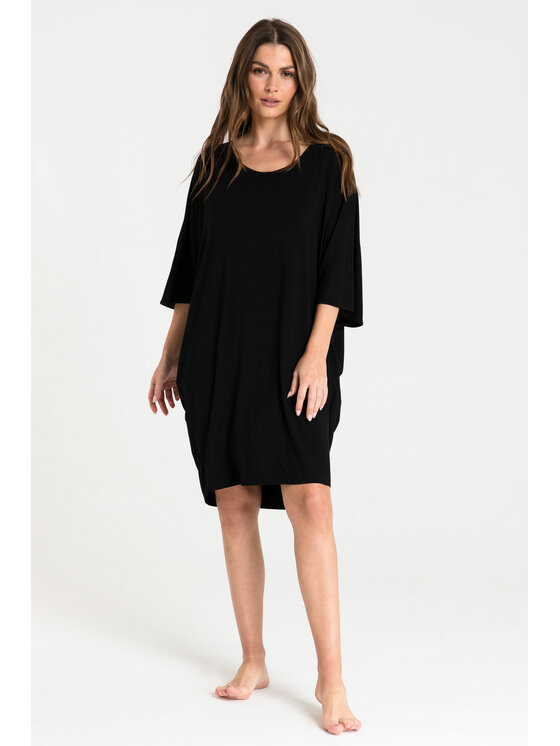 LaLupa LaLupa Koszula nocna LA071 Czarny Comfortable Fit