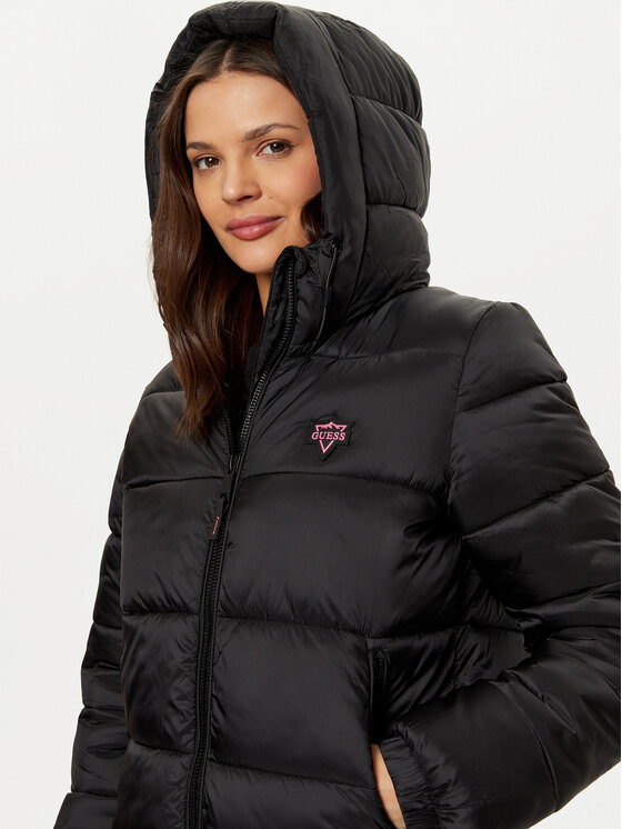 Guess Guess Vatovaná bunda W4PL3M WH0J0 Černá Regular Fit
