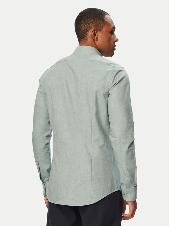 Calvin Klein Calvin Klein Koszula LV019EU148 Zielony jasny Slim Fit