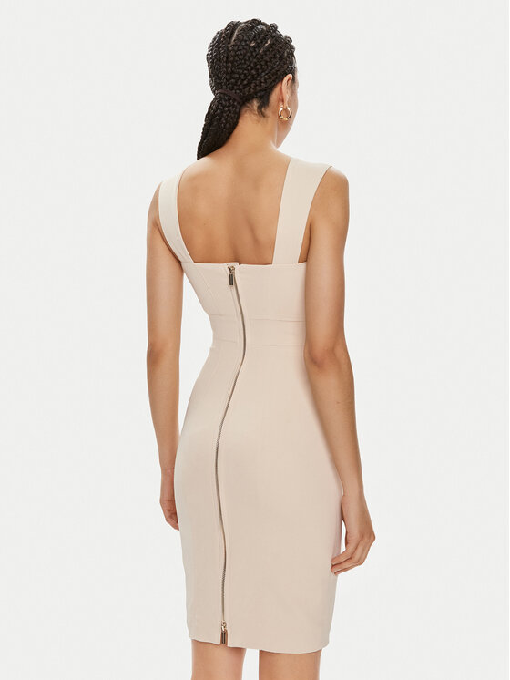 Marciano Guess Marciano Guess Koktel haljina Norah 4GGK44 7074A Bež Slim Fit
