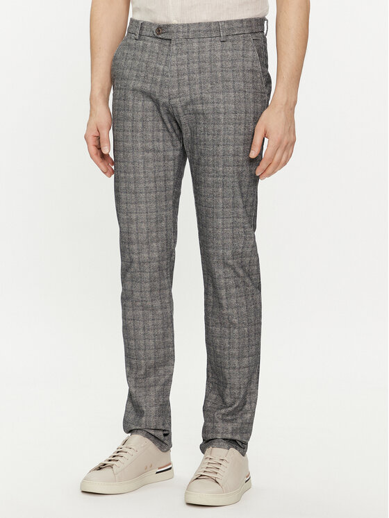 Bugatti Chino nohavice 4890 26350 Sivá Slim Fit