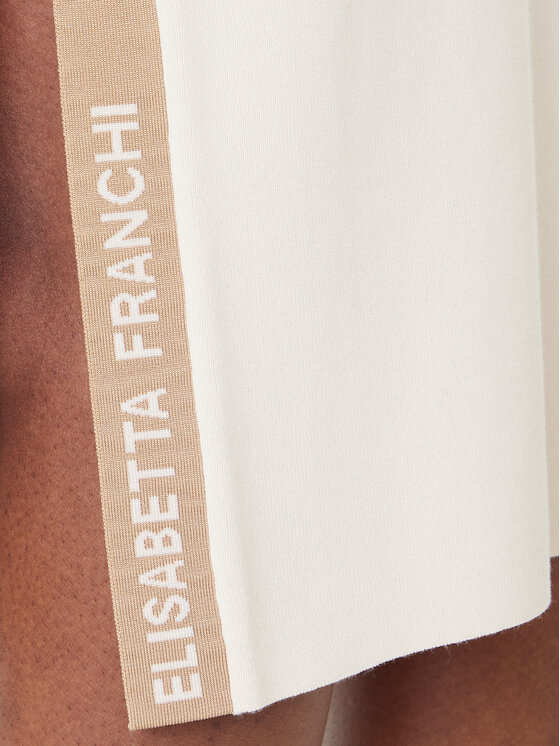 Elisabetta Franchi Elisabetta Franchi Sukienka dzianinowa AM-03S-61E2 Beżowy Regular Fit