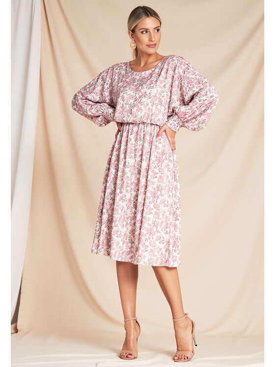 FIGL FIGL Každodenné šaty M1128 Ružová Casual Fit
