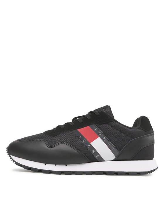 Tommy Jeans Tommy Jeans Sneakersy Retro Leather Runner EM0EM01081 Czarny