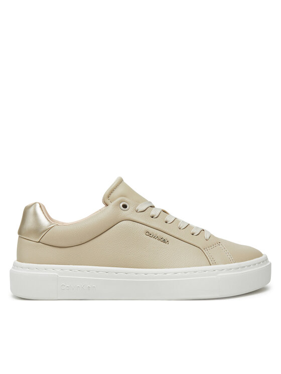 Calvin Klein Snīkeri Cupsole Lace Up W/Ml HW0HW02288 Écru