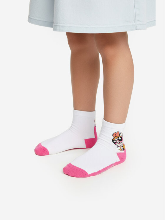 Powerpuff Girls Powerpuff Girls Къси чорапи CEO-ACCCS-AW25-314WBPPG(3-PACK) Бял