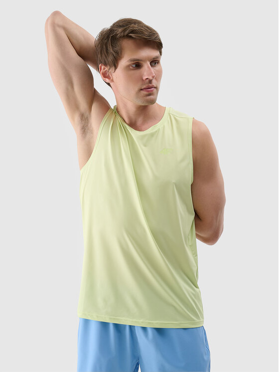 4F 4F Tank top BASIC+ Zielony Regular Fit