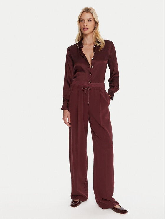Marella Marella Hlače Vanto 2523136065 Tamnocrvena Regular Fit