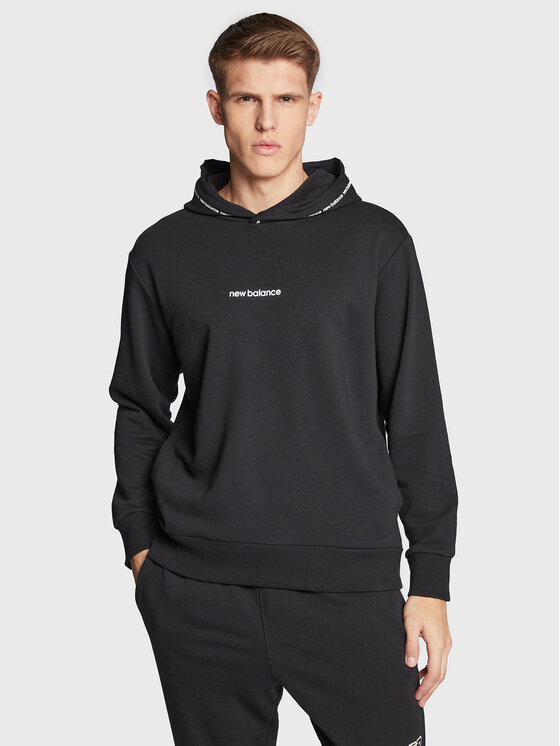 New Balance Mikina MT23516 Čierna Relaxed Fit
