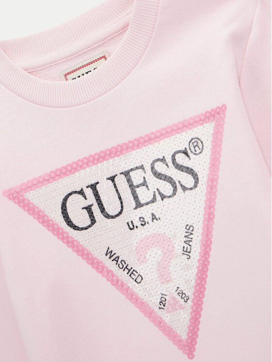 Guess Guess Суитшърт K4YQ10 KA6R3 Розов Regular Fit