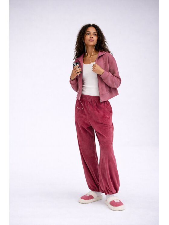 Le Songe Le Songe Spodnie materiałowe RUE Różowy ciemny Basic Fit