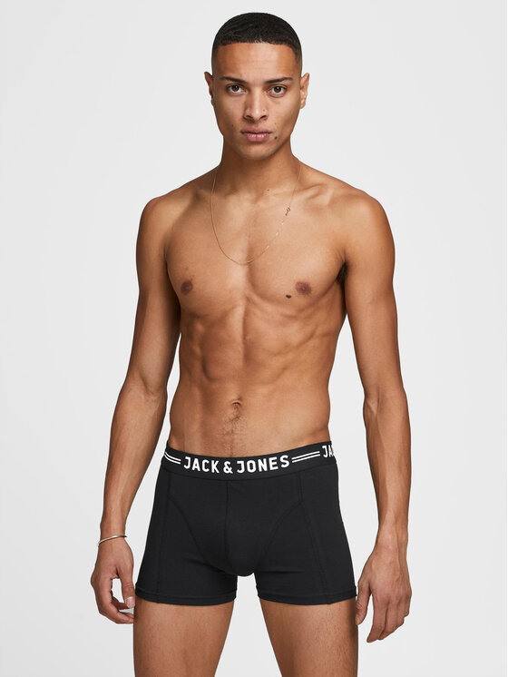 Jack&Jones Jack&Jones Sada 3 kusů boxerek Sense 12081832 Černá