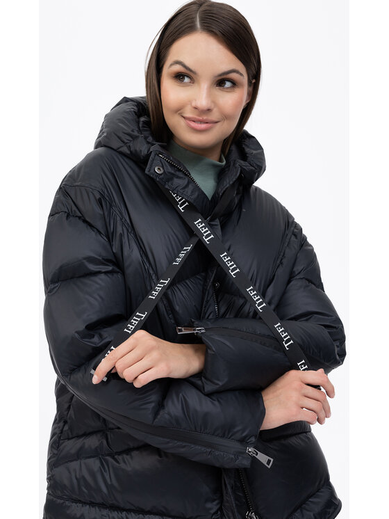 Tiffi Tiffi Kurtka damska BUDONI Czarny Regular Fit