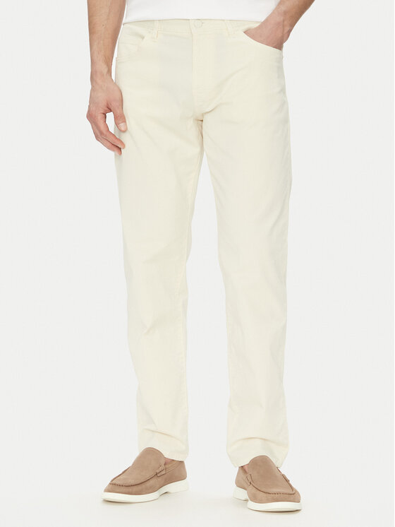 BOSS BOSS Pantaloni din material H-Re.Maine5 50538370 Écru Regular Fit