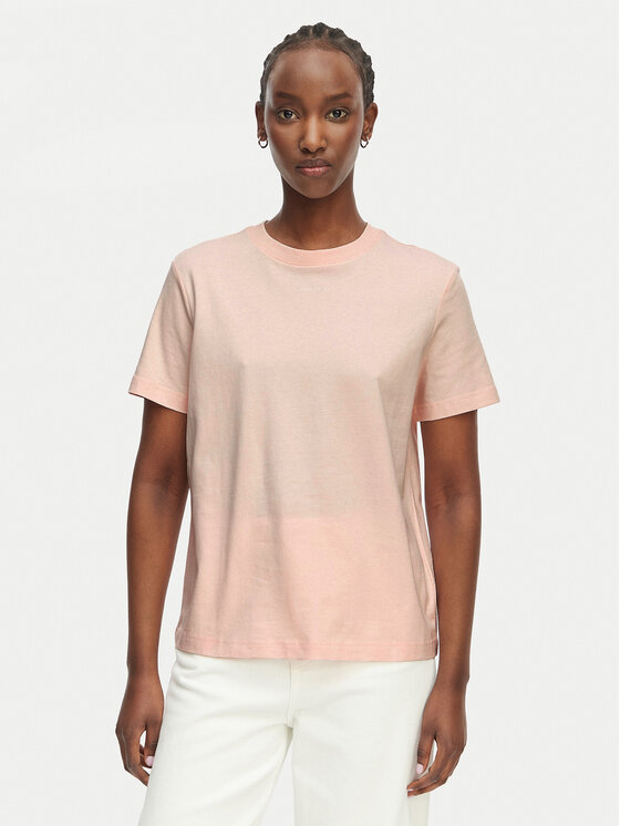 Calvin Klein Tricou 20s Classic Logo LV147C857G Roz deschis Regular Fit