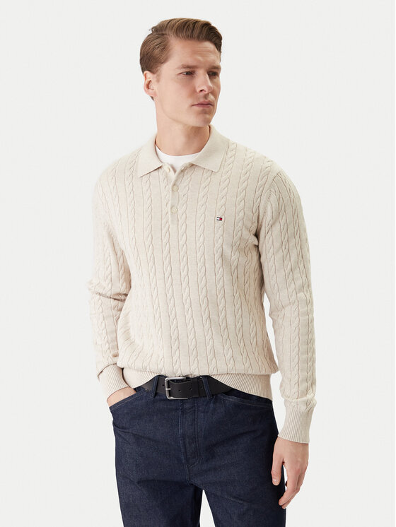 Tommy Hilfiger Tommy Hilfiger Svetr Classic MW0MW41955 Béžová Regular Fit