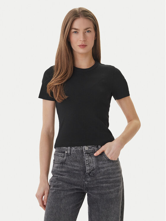 ONLY ONLY Футболка Val 15339774 Чорний Slim Fit