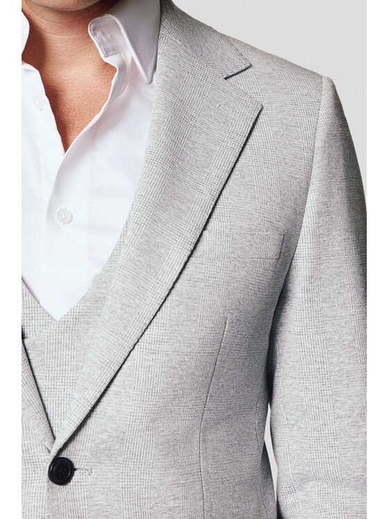 Lancerto Lancerto Marynarka Budoni MA131125000007 Szary Slim Fit