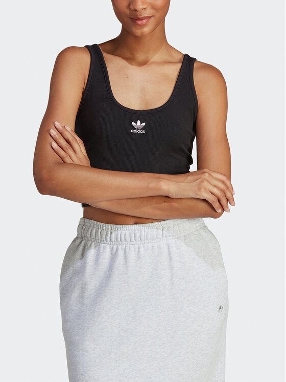adidas топ Adicolor Essentials Rib Tank Top IB7324 Черен Slim Fit ...
