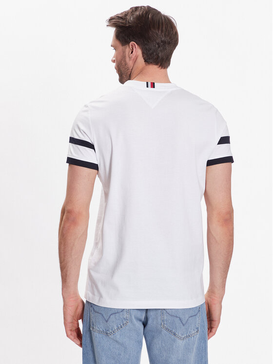 Tommy Hilfiger Marškinėliai Colorblock Placement MW0MW29282 Balta Slim ...
