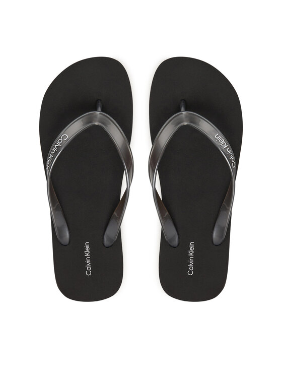 Calvin Klein Calvin Klein Žabky Flatform Flip Flop Met Tpu HW0HW03120 Čierna