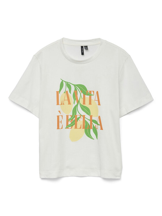Vero Moda Vero Moda T-Shirt Sonna 10327143 Biały Regular Fit