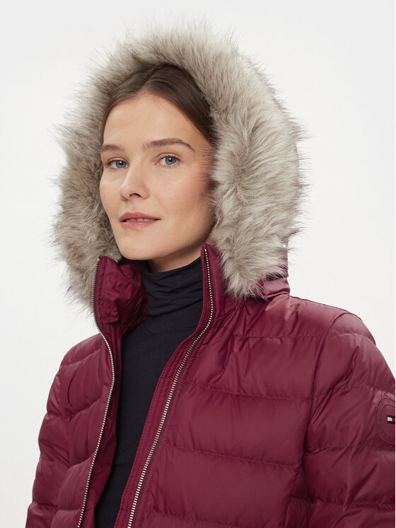 Tommy Hilfiger Tommy Hilfiger Pehelykabát Tyra WW0WW39747 Piros Regular Fit