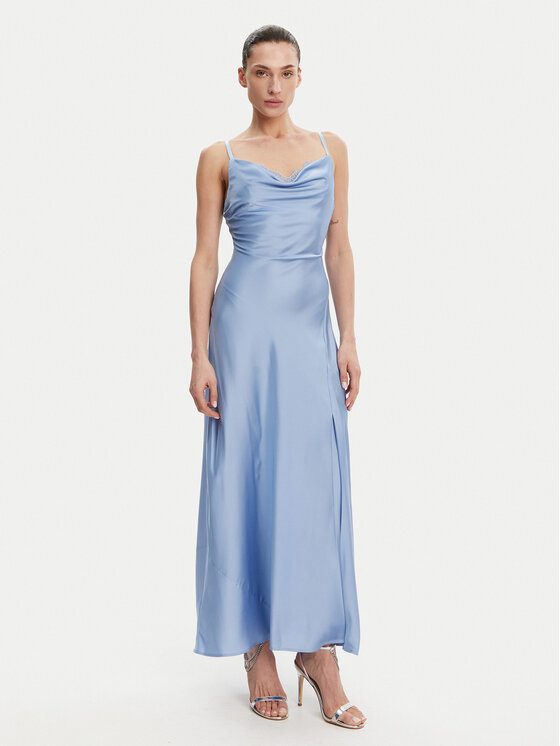 Guess Guess Rochie de seară W5GT10 WF1T2 Albastru Slim Fit