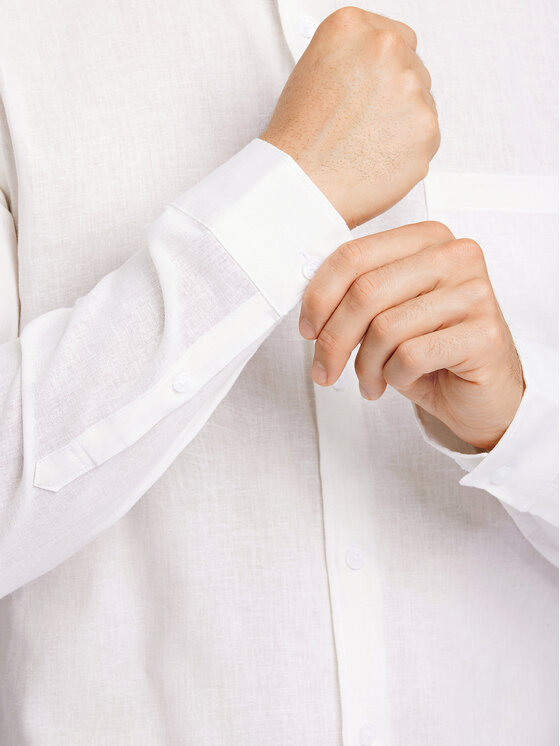 Lindbergh Lindbergh Koszula 30-203344A Biały Slim Fit