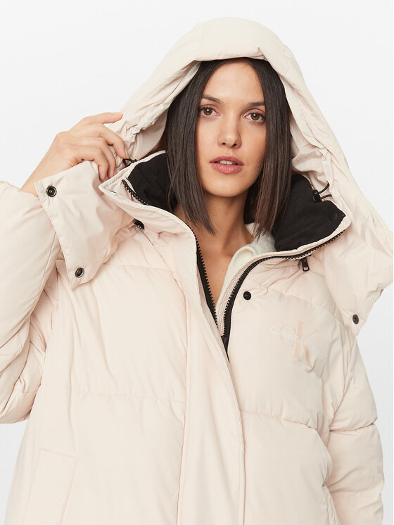 Calvin Klein Jeans Calvin Klein Jeans Geacă de iarnă J20J221888 Écru Oversize